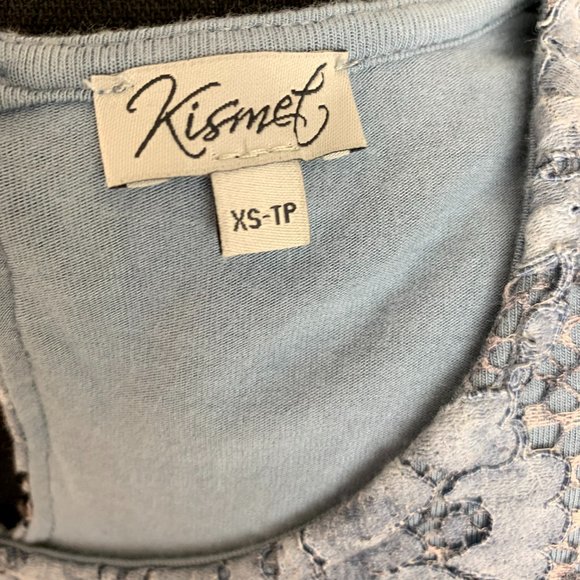 2/$15 - KISMET Blue Lace Sleeveless Top - Picture 7 of 8